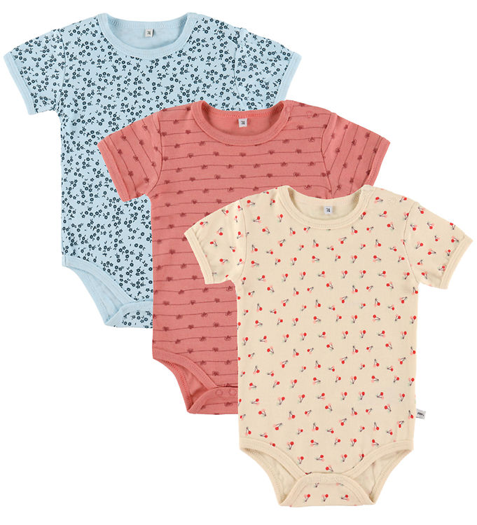 Pippi Baby Body Kortærmet 1 stk. Assorteret - Pige