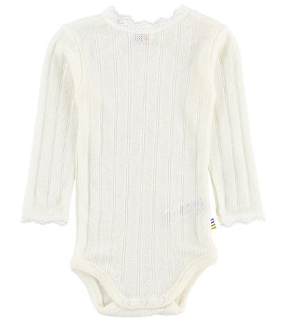 Joha Bodysuit - Wool/Silk - L/S - Ivory w. Pointelle Joha Bodysuit - Wool/Silk - L/S - Ivory w. Pointelle