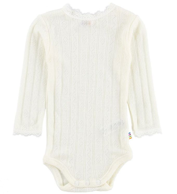 Joha Body - Uld/Silke - L/Æ - Creme m. Hulmønster billede