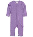 Joha Jumpsuit - Ull/Silke - Lilla m. Hullmønster Joha Jumpsuit - Ull/Silke - Lilla m. Hullmønster