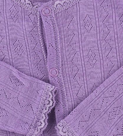Joha Jumpsuit - Wool/Silk - Purple w. Pointelle Joha Jumpsuit - Wool/Silk - Purple w. Pointelle