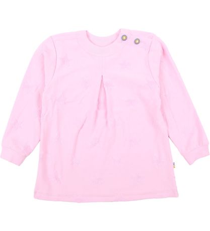 Joha Bluse - Lyserød m. Frotté stjerner