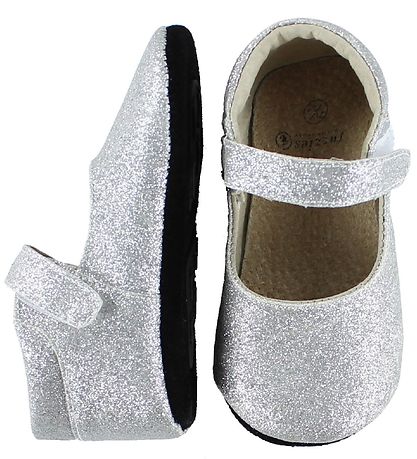 Fuzzies Ballerina Pantoffels - Amalie - Zilver m. Glitter Fuzzies Ballerina Pantoffels - Amalie - Zilver m. Glitter