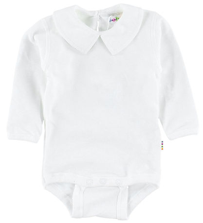 Joha Bodysuit - L/S - White w. Collar Joha Bodysuit - L/S - White w. Collar