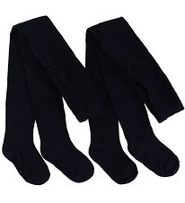 Melton Strømpebukser - 2-Pak - Navy