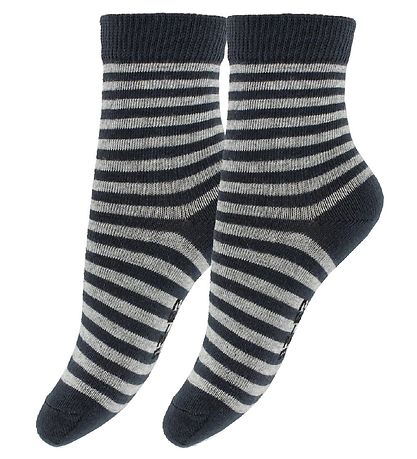 Chaussettes Fuzzies - 2 Pack - Gris/Marron Clair à Rayures Chaussettes Fuzzies - 2 Pack - Gris/Marron Clair à Rayures