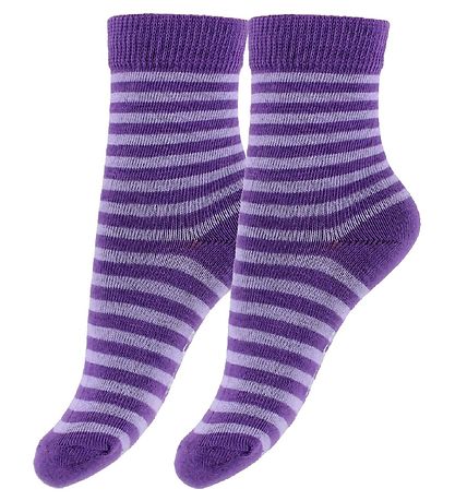 Chaussettes Fuzzies - 2 Pack - Violet à Rayures Chaussettes Fuzzies - 2 Pack - Violet à Rayures