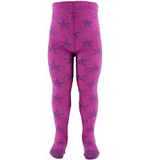 Fuzzies Strømpebukser - Cerise m. Stjerner Fuzzies Strømpebukser - Cerise m. Stjerner