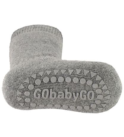GoBabyGo Skridsikre Strømper - Gråmeleret