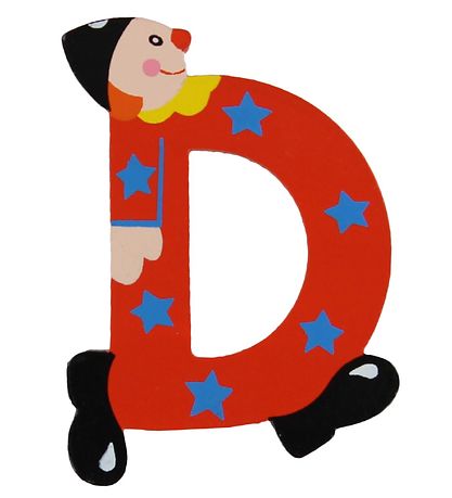 Petit Jour Paris Clowns Letter - D - Red Petit Jour Paris Clowns Letter - D - Red