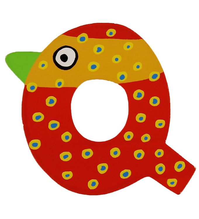 Petit Jour Paris Crazy Bird Bogstav - Q - Rød