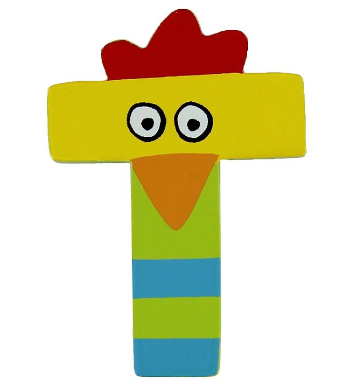 Petit Jour Paris Crazy Bird Bogstav - T - Limegrøn