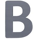 Sebra Træbogstaver - B - Grå