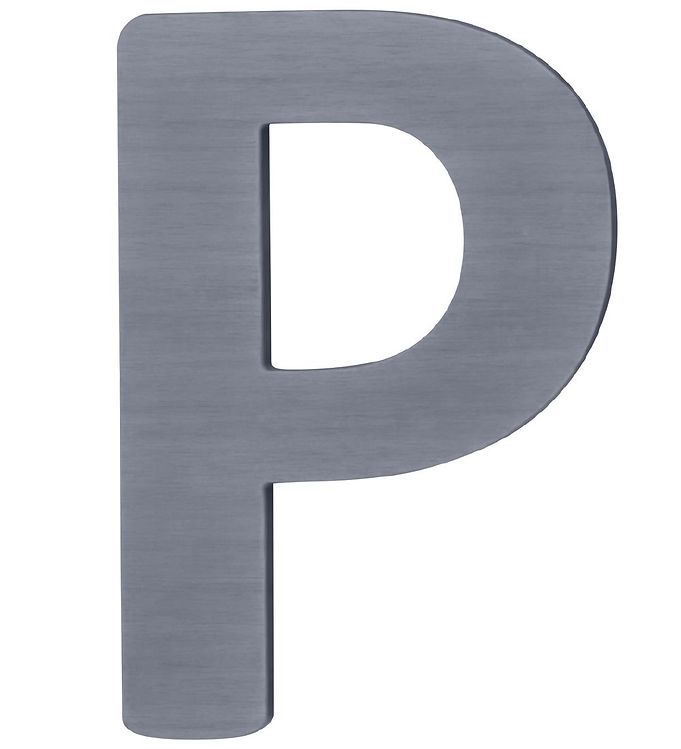 Sebra Træbogstaver - P - Grå