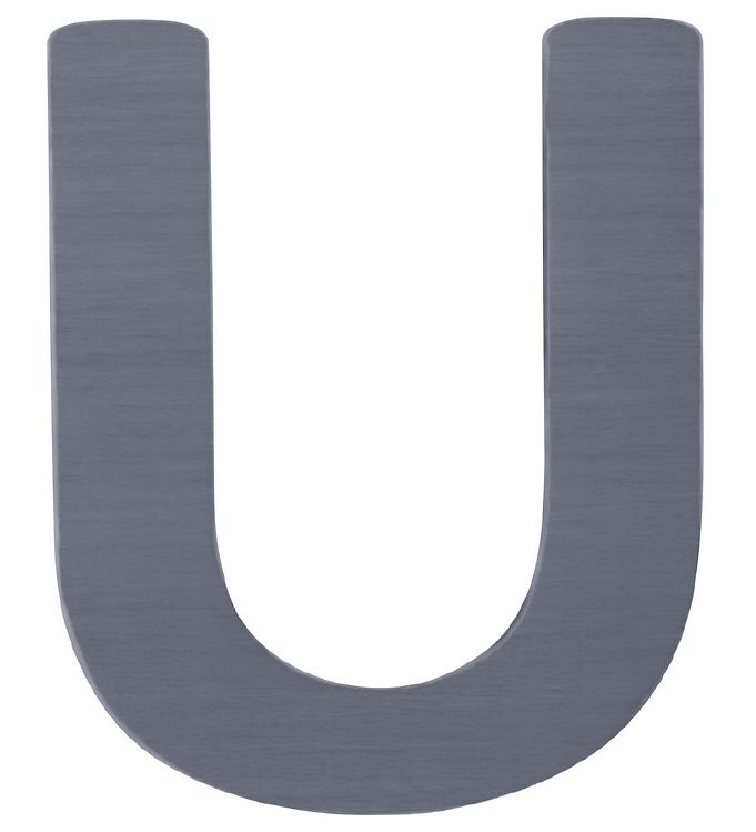 Sebra Træbogstaver - U - Grå