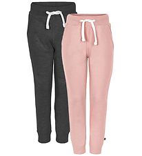 Minymo Joggingbroek - 2-pack - Roze/Grijs Minymo Joggingbroek - 2-pack - Roze/Grijs