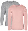Minymo Blouse - 2-pack - Roze/Grijs
