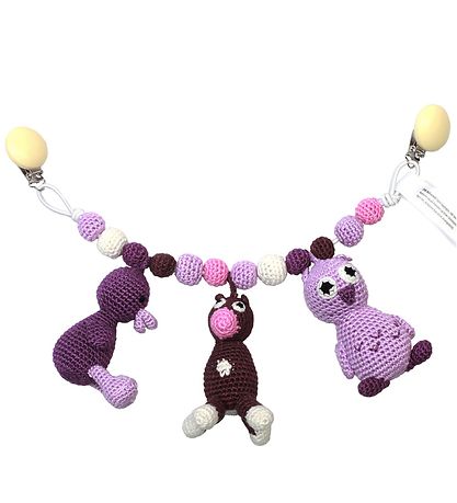 NatureZoo Pram Chain - Owl/Cow/Duck - Purple/Lavender NatureZoo Pram Chain - Owl/Cow/Duck - Purple/Lavender