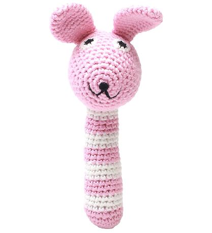 Hochet NatureZoo - Mme Lapin - Rose Clair/Blanc Hochet NatureZoo - Mme Lapin - Rose Clair/Blanc