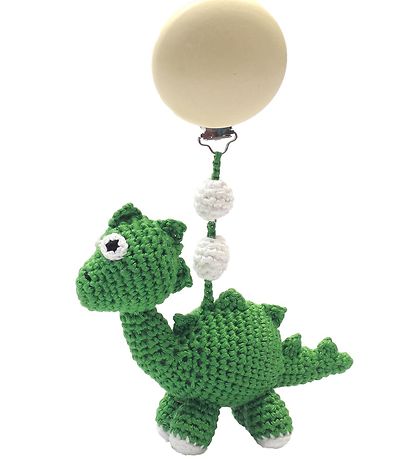 NatureZoo Pram Clip Toy - Sir Dino - Green NatureZoo Pram Clip Toy - Sir Dino - Green