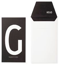 Design Letters Kaart m. Envelop - Zwart m. G Design Letters Kaart m. Envelop - Zwart m. G
