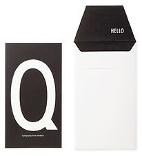 Design Letters Kaart m. Envelop - Zwart m. Q Design Letters Kaart m. Envelop - Zwart m. Q