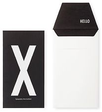 Design Letters Kaart m. Envelop - Zwart m. X Design Letters Kaart m. Envelop - Zwart m. X