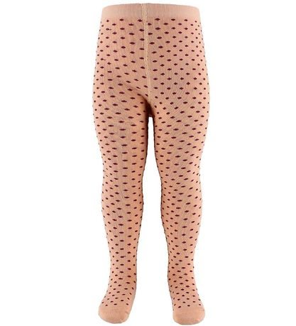 Fuzzies Panty's - Licht Perzik m. Bordeaux Stippen Fuzzies Panty's - Licht Perzik m. Bordeaux Stippen