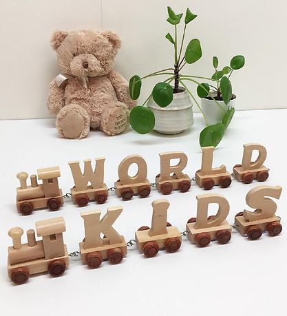 Bino Toys Alphabet Train - Wood - 5 cm - Q Bino Toys Alphabet Train - Wood - 5 cm - Q