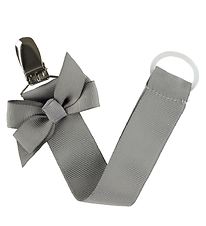By Stær Pacifier Clip - Gray w. Bow By Stær Pacifier Clip - Gray w. Bow