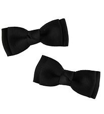 By Stær Hárslaufa - Double Bow - 2 Pakki - 6 cm - Svart By Stær Hárslaufa - Double Bow - 2 Pakki - 6 cm - Svart