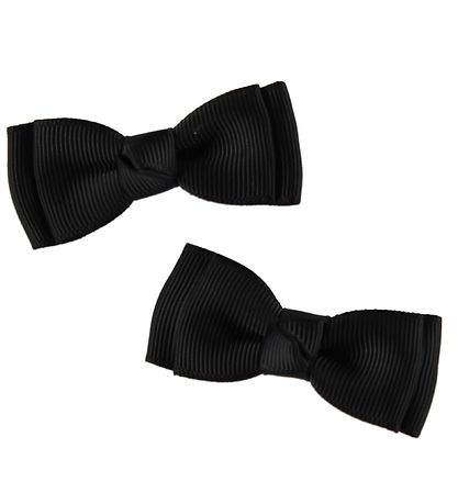 By Stær Hårrosett - Double Bow - 2-pack - 6 cm - Svart By Stær Hårrosett - Double Bow - 2-pack - 6 cm - Svart