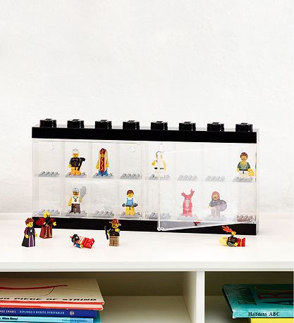 LEGO® Storage Minifigur Display - 16 rum - 38 cm - Sort