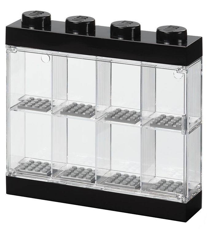LEGO® Storage Minifigur Display - 8 rum - 19 cm - Sort