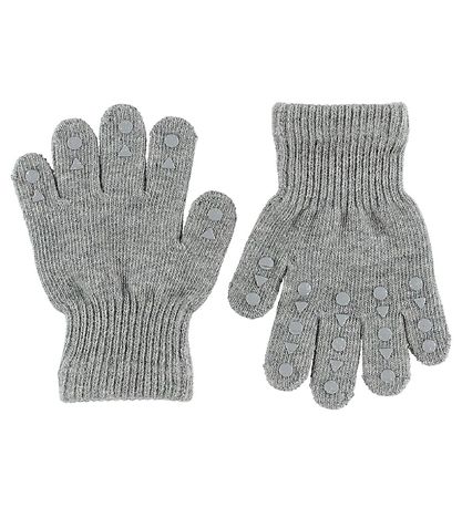 GoBabyGo Gloves - Grey Melange w. Dabs