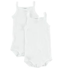 Petit Bateau Bodysuit - 2-Pack - Sleeveless - White Petit Bateau Bodysuit - 2-Pack - Sleeveless - White