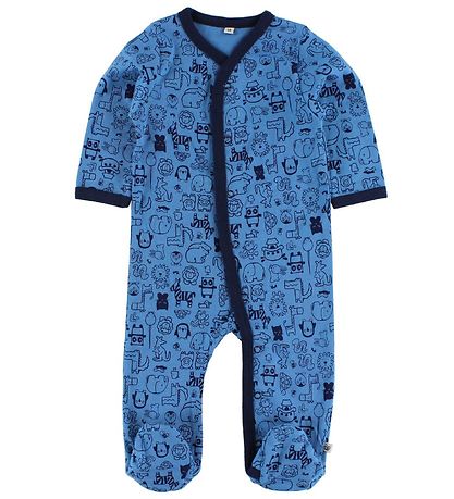 Pippi Nightsuits M/f - 2-Pack - Blue/Light Blue w. Print Pippi Nightsuits M/f - 2-Pack - Blue/Light Blue w. Print