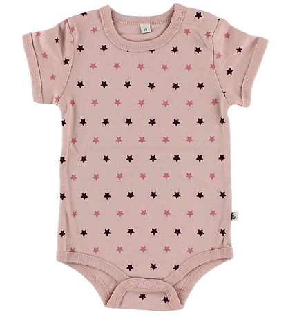 Pippi Bodyer K/Æ - 4-pak - Rosa/Lilla m. Mønster