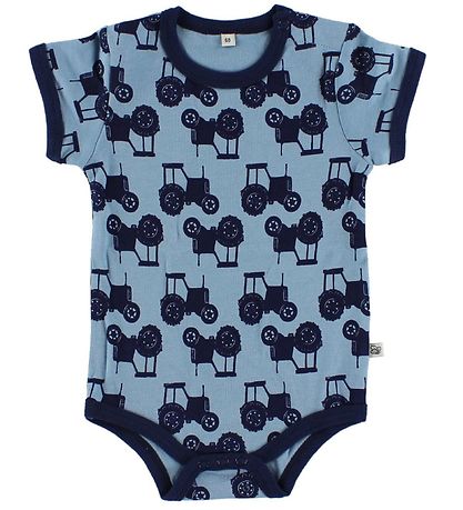 Pippi Bodyer K/Æ - 4-pak - Blå/Lyseblå m. Mønster Pippi Bodyer K/Æ - 4-pak - Blå/Lyseblå m. Mønster