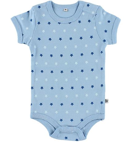 Pippi Bodyer K/Æ - 4-pak - Blå/Lyseblå m. Mønster Pippi Bodyer K/Æ - 4-pak - Blå/Lyseblå m. Mønster
