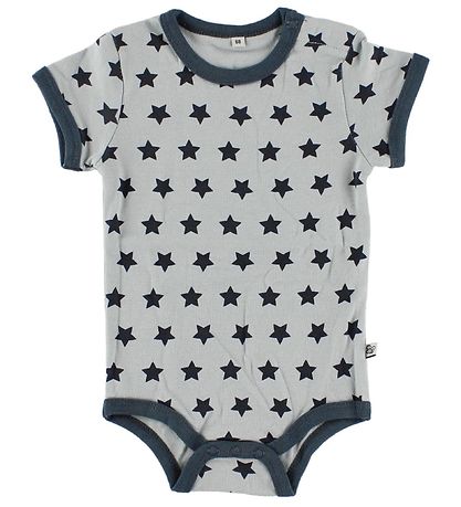 Pippi Bodyer K/Æ - 4-pak - Blå/Lyseblå m. Mønster Pippi Bodyer K/Æ - 4-pak - Blå/Lyseblå m. Mønster