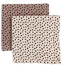 Done By Deer Muslin Cloth - 70x70 - 2-Pack - Powder w. Dots Done By Deer Muslin Cloth - 70x70 - 2-Pack - Powder w. Dots