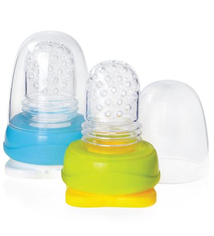 Food Pouch Adaptor KidsMe - 2 Pack - Citron et Turquoise Food Pouch Adaptor KidsMe - 2 Pack - Citron et Turquoise
