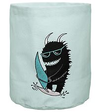 Bloomingville Opbevaringspose - 35 cm - Mint m. Surfer Monster Bloomingville Opbevaringspose - 35 cm - Mint m. Surfer Monster