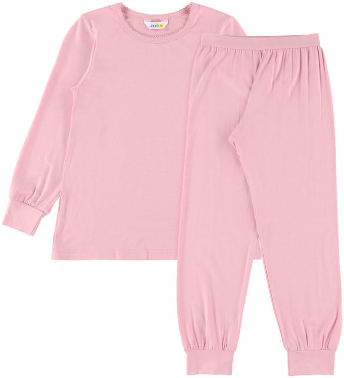 Joha Nattøj - Bambus - Lyserød m. Blonde