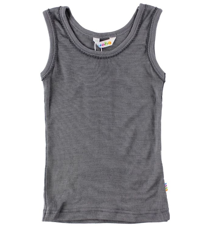 Joha Grå Undertrøje Merinould/silke Med Blonde - Str. 100cm (98/104cm)