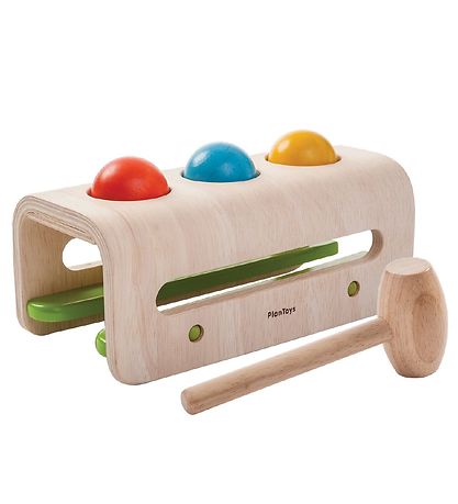 PlanToys Hammerbræt m. Kugler - Multifarvet