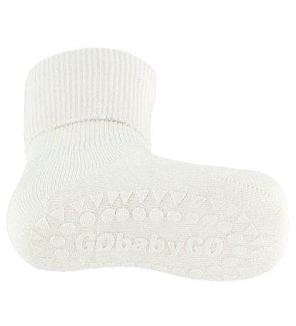GoBabyGo Non-Slip Socks - Bamboo - Off White GoBabyGo Non-Slip Socks - Bamboo - Off White