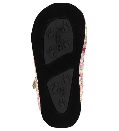 Fuzzies Ballerina Slippers - Powder w. Flowers Fuzzies Ballerina Slippers - Powder w. Flowers