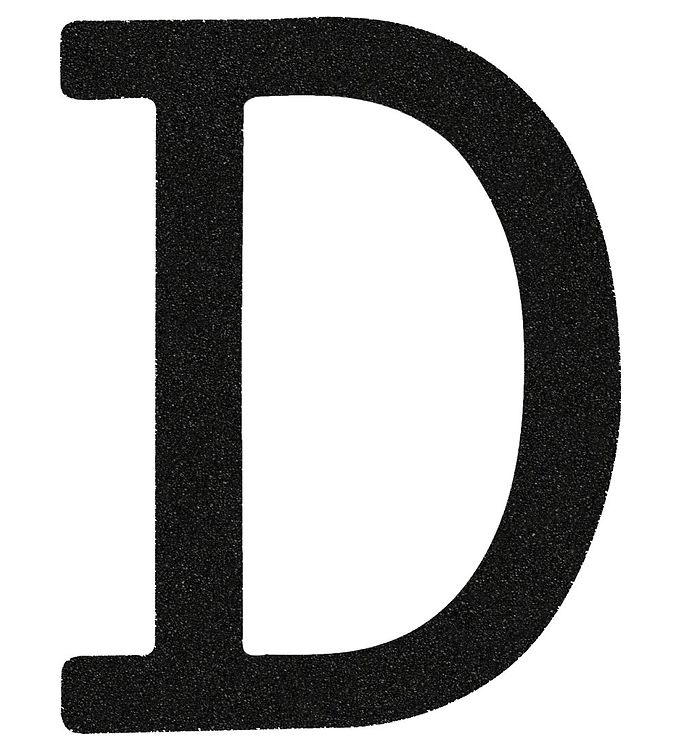 That's Mine Bogstav - D - Sort Glimmer